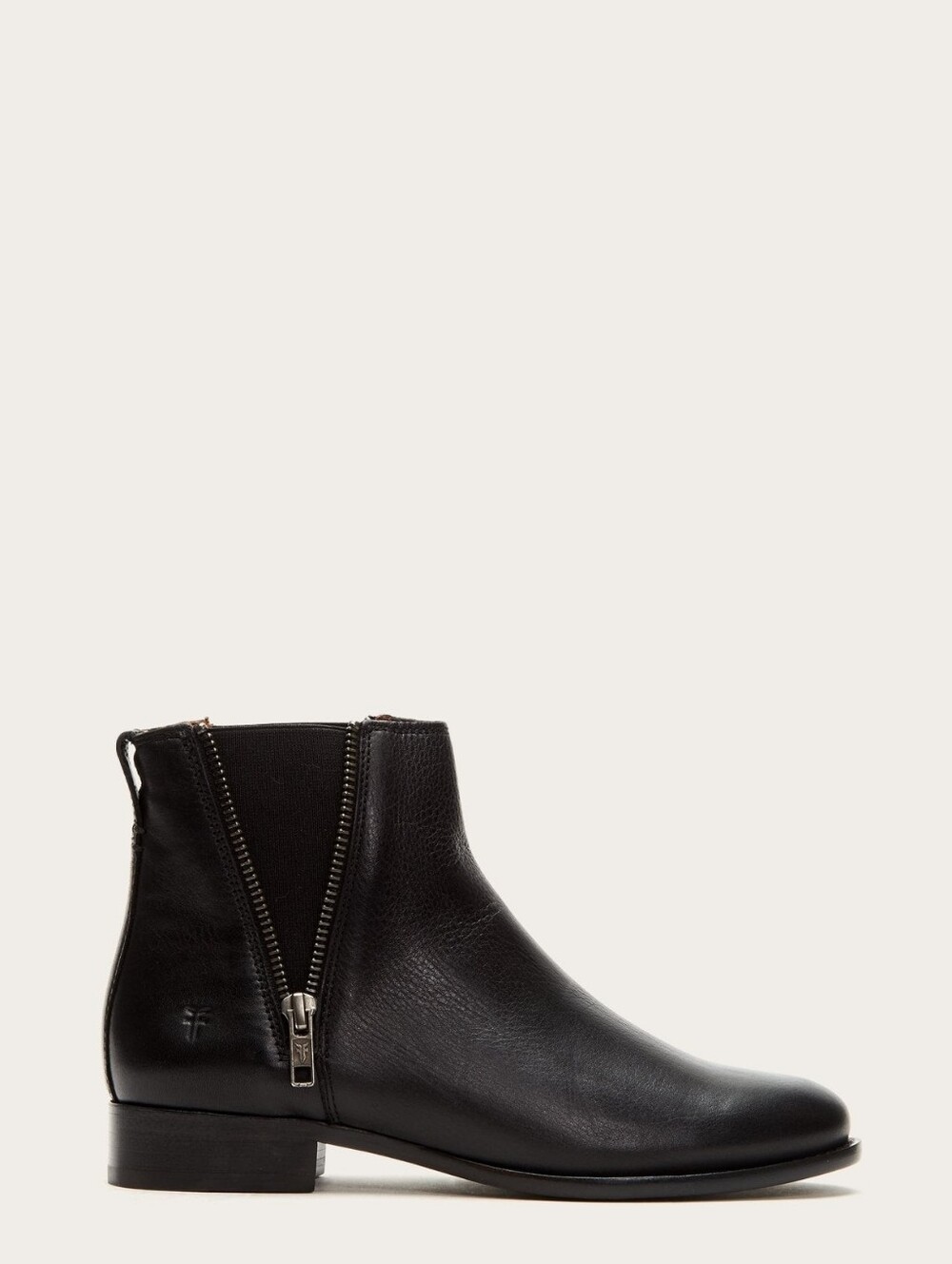 Frye Black Carly Dual Zip Chelsea Ankle Boots, 7.5